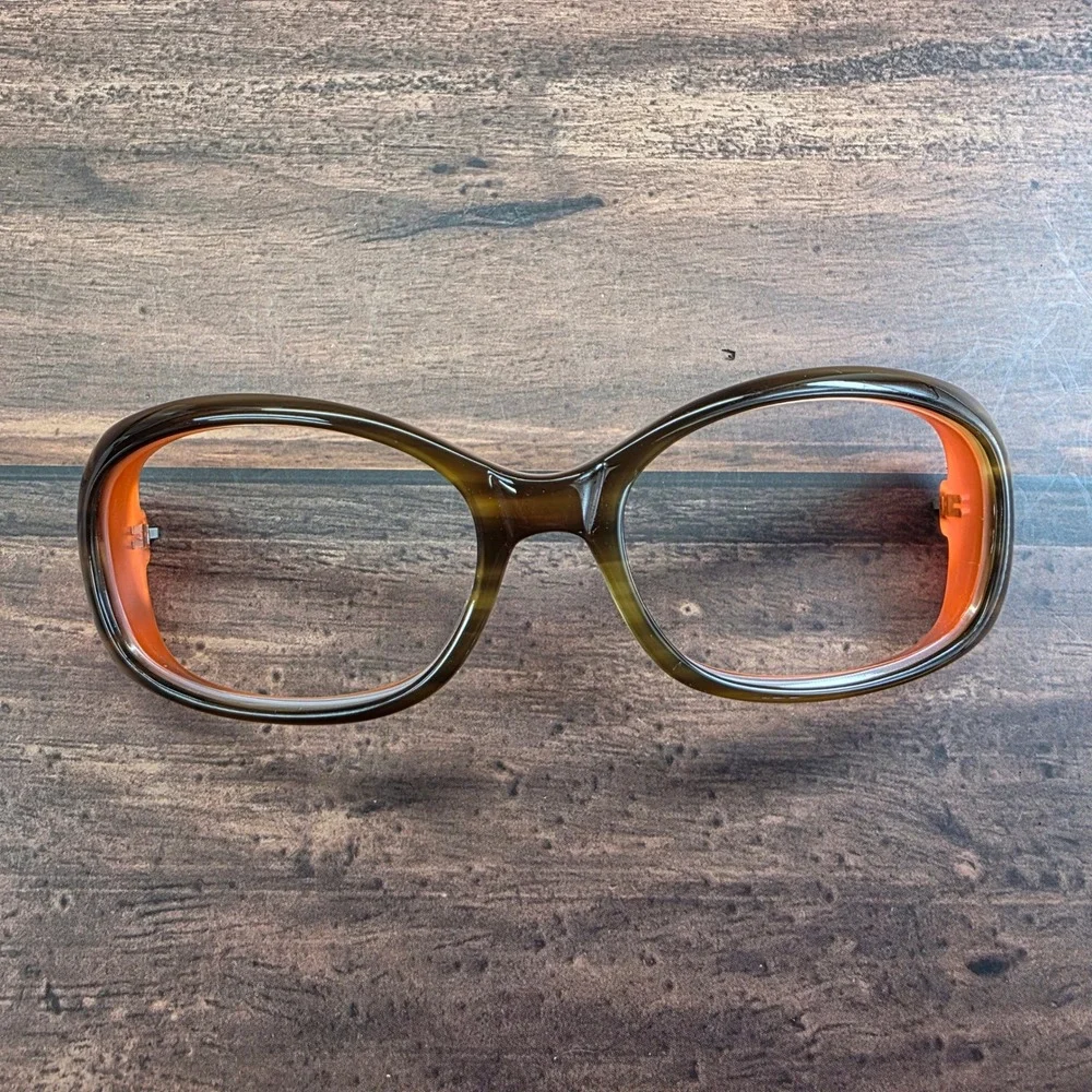 Oliver Peoples Phoebe Olive Orange Oval Eyeglass OTPI 56-17-125 Japan *PARTS*